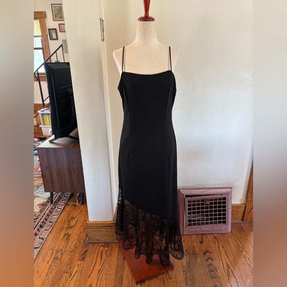 Dave & Johnny vintage 2000’s dress Asymmetrical Glitter Y2K